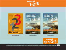 Tablet Screenshot of norsk123.cappelendamm.no